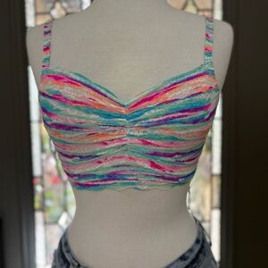 PINK Victoria’s Secret Multi Colored Laced Bralette